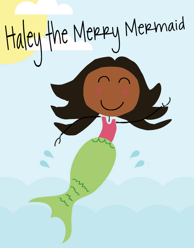 Personalized Mermaid Coloring Book with color selection