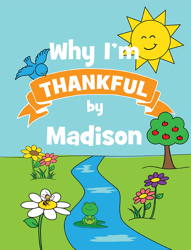 Why I'm Thankful Personalized Coloring Book - frecklebox