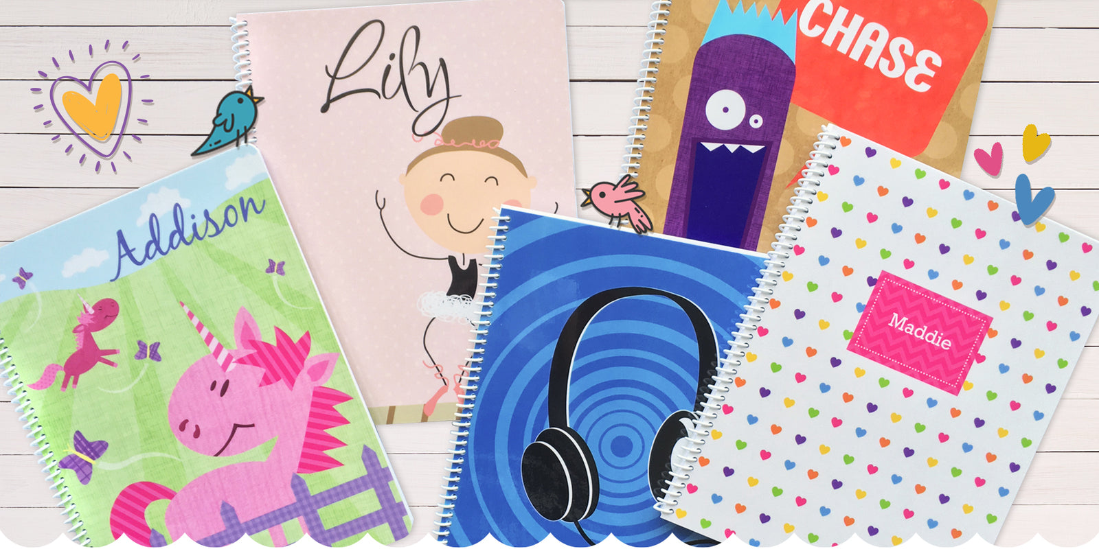 Personalized Sketchbooks for Kids Tagged Heart Garden Sketchbook -  frecklebox