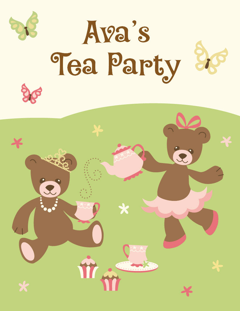 Tea Party Activity / Coloring Book - frecklebox